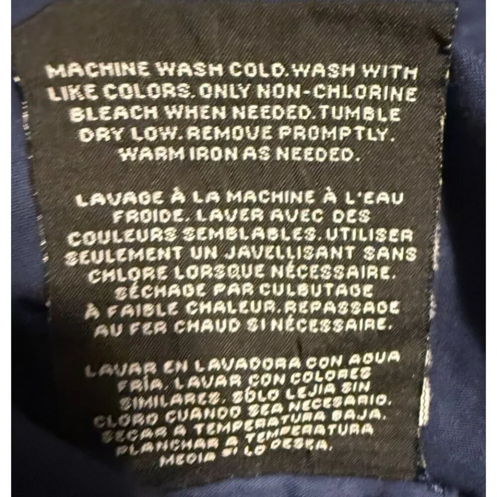 One Lauren Ralph Lauren Home Pillow Case‎ Navy Blue 100% Cotton